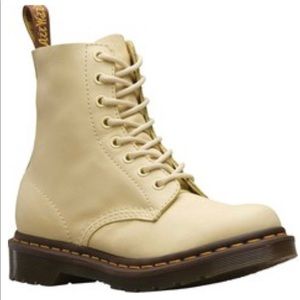 pastel yellow Doc Martens boots women’s size 11